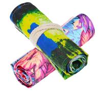 OSALADI 2pezzi Custodia Per Matite Arrotolabile in Scomparti Astucci Arrotolabili Stampa Foglia d Acero Per Riporre Matite Penne Gomme e Accessori Per Disegno