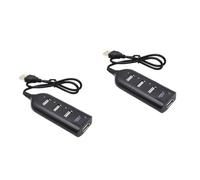 OSALADI 2pezzi Hub Usb Porte Compatto e Leggero Adattatore Splitter Dati Per Laptop e Pc Velocità Di Trasferimento Mbps Compatibile Con Indicatori Led Nero