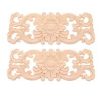 OSALADI 2pezzi Intarsi e Appliques in Legno per Mobili da Applique Vintage Intagliate e Scolpite in Legno Ornamenti Classici per Porte di Armadi e Mobili Progetti di Ristrutturazione PE