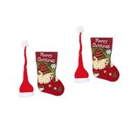 OSALADI 2sets Cappello Di Babbo Natale e Sacco Per Fotografico Di Natale Per Adorabili Perfetti Per Servizi Fotografici e Regali Di Compleanno