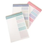 OSALADI 3 Pezzi Planner Giornaliero Portatile con Strappabile Blocco Note Spiralato per Programmazione e To Do List Leggero per Casa e Ufficio Colori Blu