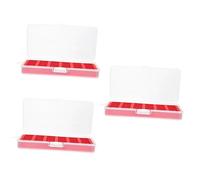 OSALADI 3 Pezzi Scatola Organizzatrice per Rocchetti da Cucire Trasparente e Spessa Contenitore con Scomparti Portatile e Pratica per Casa e Cucito DIY
