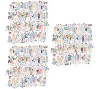 OSALADI 3 Set Adesivi Scrapbooking per Decorare Album E Calendari Adesivi Autoadesivi Leggeri E Compatti per Decorazione Kit Completo per Fai da Te 216 Pezzi*3