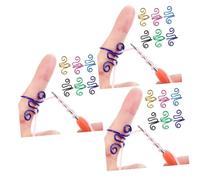 OSALADI 3 Set Anello all'Uncinetto Lunghi Uncinetti Anelli all'Uncinetto Cat Impugnature Marcatore Ganci Neri Kit Perni Bloccaggio Maglia Croquet Metallo 6 Pezzi * 3