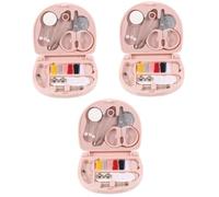 OSALADI 3 Set Cucito Mini Portatile con Organizer per Filo e Accessori Scatola da Viaggio per Cucito con Cuscinetto per Spilli per Regali Creativi e Amanti del Fai da Te