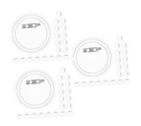 OSALADI 3 Set Distintivi Metallici Vuoti Mestiere Pulsante per Spillo Vuoto Fabbricazione Chiaro Parti del Distintivo del Bottone Distintivi Vuoti Trasparente Metallo 20 Pezzi*3