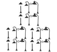 OSALADI 3 Set Mini Modello Di Lampada Lampione Scala Miniatura Giardino Villaggio Sentiero Luci Stradali Sabbia Paesaggio Bambola Lanterna Stradale Piccola 6 pezzi * 3