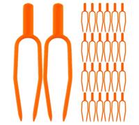 OSALADI 300 Pezzi Clip per Piante Arancioni in Plastica | Coltivatori e Giardinieri, Ventilazione Migliorata, Bordi Lisci, Uso in Serra e Campi Commerciali
