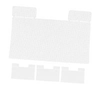 OSALADI 4 Fogli Rete di Plastica Maglia all'Uncinetto Griglia di Plastica per Filo Ricamo a Rete Cerchi di Plastica Schermata a Maglie Maglia di Plastica all'Uncinetto Bianca