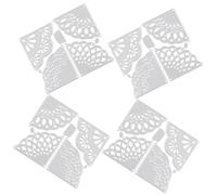 OSALADI 4 Pezzi Carbon Steel Cutting Die Set For Diy Crafts Sturdy Metal Lace Pattern Stencil For Scrapbook And Card Making