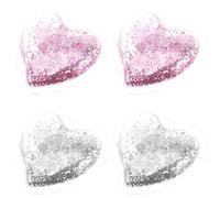 OSALADI 4 Pezzi Cerotti Occhi a Forma di Cuore in Gel Pvc Riutilizzabili per Cura Occhi e Bellezza Effetto Rinfrescante e Lenitivo per Occhiaie