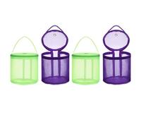 OSALADI 4 Pezzi Porta Filati in Rete Traspirante Organizer per Cucito e Uncinetto Borsa Piccola Rotonda per Maglia e Crochet Contenitore Portatile per Fili Manico Comodo Resistente