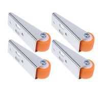 OSALADI 4 Pezzi Ruote di Supporto Anti-sag per Porte Scorrevoli in Legno con Viti Rotelle Direzionali Zincate per Montaggio Laterale o Inferiore Resistente e Silenzioso