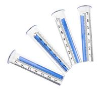 OSALADI 4 Pluviometri per Esterni da Giardino Tubo di Misurazione in Plastica Trasparente Resistente al Gelo Misuratore di Pioggia per Prato Scuola e Attività Agricole Set da 4 Pezzi