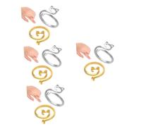 OSALADI 4 Set Anello Della Coda Per Gatto Anello in Fibra Per L'uncinetto Anelli Per Maglieria Per Le Dita Anelli Per Le Dita Aperti All'uncinetto Segnapunti Per Maglieria Lega 4 Pezzi * 4