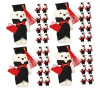 OSALADI 4 Set Dott Orsetto Bambola Orsetto Bouquet Laurea per Lei Orsetti Laurea in Piedi Orsetti di Peluche per Laurea Bambole Orsetto A Forma di Bouquet Accessori 12 Pezzi*4