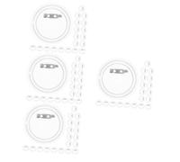 OSALADI 4 Set Forniture per La Creazione di Badge in Acrilico Pulsante Chiaro Fabbricazione Spillo Kit per Realizzare Badge Parti del Distintivo del Bottone Metallo Trasparente 20 Pezzi*4