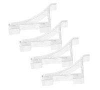 OSALADI 4pezzi Ganci Per Mensole in Alluminio Clip Per Ripiani Di Congelatori Commerciali Staffe Per Mensola Del Frigorifero Accessori Per Frigorifero e Mobili in Metallo