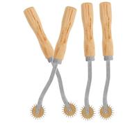 OSALADI 4pezzi Rotella per Tracciare Manico in Legno Rotella per Tracciare per Modelli di Cucito Accessorio per Cucire Leggero Adatto per Marcatura su Tessuti Vari Strumento Pratico per