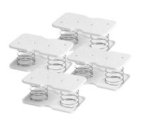 OSALADI 4pezzi Supporto Molla Per Scatola Fazzoletti Staffa in Acciaio e Pp Resistente Per Sollevamento Automatico Accessorio Bagno e Casa Portatovaglioli Stabile Ed Elegante Bianco