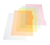 OSALADI 5 Fogli Divisori per Raccoglitori Plastica Semitrasparente con Linguette Scrivibili Separatori Versatili per Quaderni Documenti Presentazioni e Ricerche