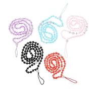 OSALADI 5 pezzi Cordini per Telefono con Pendenti in Cristallo Colorati Catenelle Lunghe per Decorazione Delicata e Leggera per Indossare Al e Proteggere Smartphone Smarrimenti