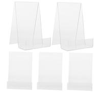 OSALADI 5 Pezzi Espositore Chiaro Scaffali Display Del Libro Numero In Piedi Leggio Trasparente Piccolo Scaffale Espositori Per Libri Titolari Cremagliera Libreria Transparent Acrilico