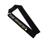 OSALADI 5 Pezzi Fascia da Divorzio in Satin Nero Scritta Just Divorced", Decorazioni per Feste di Divorzio, Accessorio Galateo per Celebrazioni di Indipendenza e Nuovi Inizi