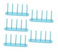 OSALADI 5 Pezzi Porta Bobina Cremagliera Deposito Filo e Bobina di Grandi Dimensioni Bobine Organizzatore Slot Filato Porta del Filo Spool Fili Spolette Portafilo Plastica Sky-Blue