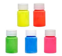 OSALADI 5 Pezzi Vernice Fluorescente 15g per Unghie e Pareti | Facile da Applicare, Effetto Luminoso al Buio, Plastico, per Artisti Resina e Pittori Facciali