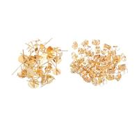 OSALADI 50 Pezzi Accessori Orecchini Fai da Te in Acciaio Inossidabile Base e Perno Rotondi Piatti Leggeri e Resistenti per Creazioni Uniche e e Formale