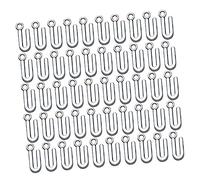 OSALADI 50 Pezzi Ciondolo Lettera U Antica Argento per Creazione Gioielli Charms per Collane e Bracciali Accessori Fai da Te Unici e Creativi