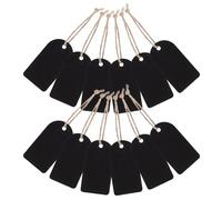 OSALADI 50 set Etichette Lavagna Mini Doppia Faccia Scrivibile Riutilizzabile con Cordino per Prezzi e Piccoli Tag per Etichettatura Resistente e Portatile