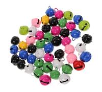 OSALADI 50pezzi Campanellini Metallo Mini Colorati per Decorazioni Natalizie Feste Gioielli e Artigianato DIY Sonagli Metallici Allegri e Resistenti per Albero di Natale e Regali Handmade