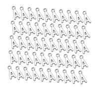 OSALADI 50pezzi Ciondoli Lettera Lega Antica Argento Charms Diy Per Creazione Gioielli Collane Bracciali Accessori Fai Da Te