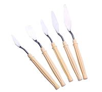 OSALADI 5pezzi Raschietto Per Pittura Ad Olio Kit Spatole Per Pittura Di Diverse Dimensioni e Forme Strumento Per Miscelare i Colori in Acciaio Inossidabile