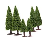 OSALADI 6 Pezzi Modello Di Pino N Alberi in Scala Mini Modello Di Albero Della Albero Ferroviario Figura Di Pino Impostore Piccoli Alberi Green Ferro Da Stiro