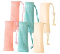 OSALADI 6 Pezzi Sacchetti per Sapone Esfolianti in Rete Multistrato Sacchetti Portasapone per Doccia e Lavaggio Viso Sacchetto Salvasapone Piccolo Gancio per Risparmiare Sapone