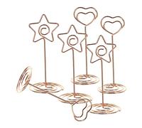 OSALADI 6 Pezzi Supporti per Foto Tavolo con Design Titolari per Menu Segnaposto e Memo Clip per Foto Oro Rosa Facili Trasportare e
