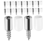 OSALADI 60 Pezzi Pioli per Mensole Armadio con Rivestimento in Gomma Antiscivolo Autofilettanti in Resistenti per Supporto Scaffali Cucina Libreria e Guardaroba Regolabili e Alta Capacità