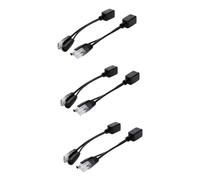 OSALADI 6pezzi Poe Separator Full Cable Adapter for Ip Cameras and Network Devices Adattatore Splitter Nero Per Power over Ethernet Facile Installazione e Compatibile Con Router e Telefono