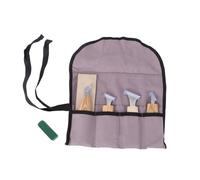 OSALADI 7pezzi Kit Per Intaglio Del Legno Custodia in Pelle e Compresse Di Lucidatura Utensili Per Scalpello in Acciaio Cromo-vanadio Manico in Legno Di Quercia Ergonomico