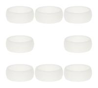 OSALADI 8 Pezzi Anello in Silicone Sportivo per Uomo, Bianco, Semplice | Flessibile e Liscio, Design Ergonomico, per Attività e Allenamento, Adatto a Fede Nuziale