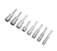 OSALADI 8 pezzi Bussole Magnetici in Acciaio -vanadio con Sfera Tensione in Acciaio Inox per Fissaggio Sicuro Compatibile con Trapani e Adattatori Misure