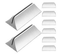 OSALADI 8 Pezzi Clip dello Schermo Dell'ufficio Staffa Pannello Privacy Supporto per Schermo in Metallo Base Divisoria per L'home Office Morsetto Schermato da Scrivania Silver Plastica