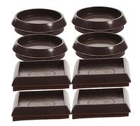 OSALADI 8Pezzi Round Furniture Leg Pads Slip Plastic Cup for Sofa And Table Legs with Felt Protects Floors from Damage And Reduces Noise
