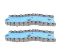 OSALADI Accessori in Resina per Tavolo da Sabbia, Flusso D’acqua in Miniatura per Decorazioni da Giardino di Case delle Bambole, Set da 2 Pezzi per Modellismo e Consulenza Psicologica