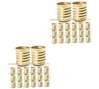 OSALADI Accessori Per L'illuminazione 40 Pz Supporto Per Lampada a Vite E10 Lampadine a Led Tutto Bronzo Piedi Corti Testa Della Lampada Copriportalampada