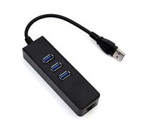 OSALADI Adattatore Ethernet USB Gigabit da USB Mbps Porte Super per Desktop Notebook Laptop e Sistemi Operativi Compatibili con Linux Vista Xp Nero