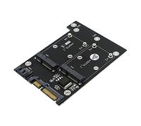 OSALADI Adattatore per Connettere Due SSD Msata con Porte Serial Ata Supporta Velocità di Lettura Fino S LED Blu Alimentazione Compatibile Sistemi Operativi senza Driver